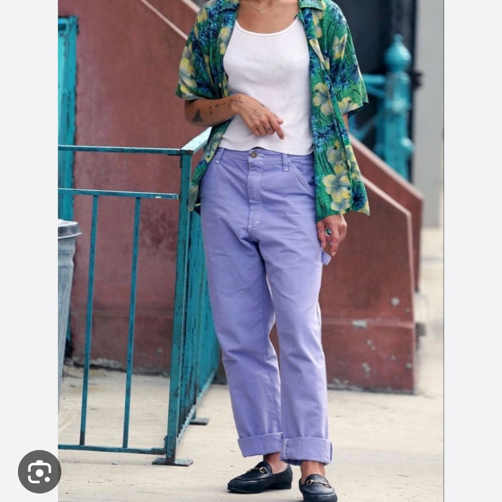 NWT Carhartt WIP Pierce lavender double-knee work chore pants 26